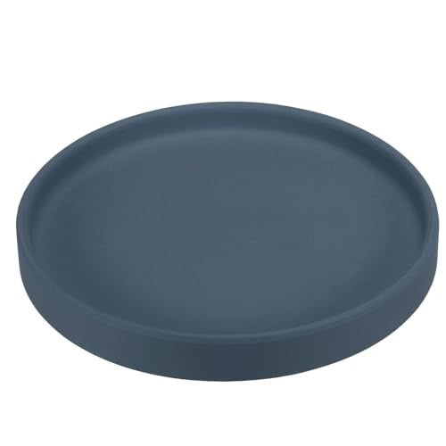 PATIKIL 6 Inch Round Ceramic Plant Saucer, Plant Saucer Tray Flower Planter Drip Tray for Indoors Outdoors Patio Balcony, Dark Blue - color: Dark Blue
