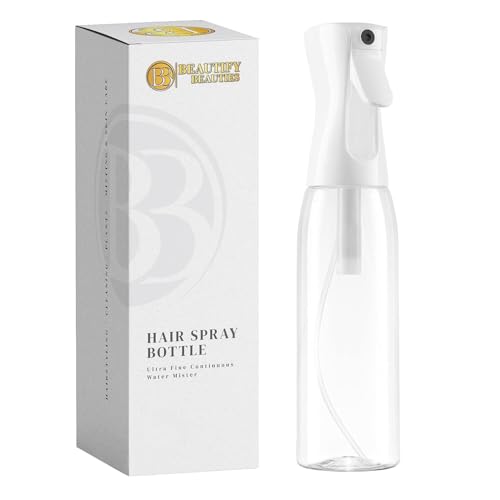 BeautifyBeauties Continuous Spray Bottle for Hair, 16.9 oz Mister Spray | Perfect for barbers, salons, household cleaning, watering plants, pet care, ironing & essential oil scents - color: Clear, size: 16.9 Ounces