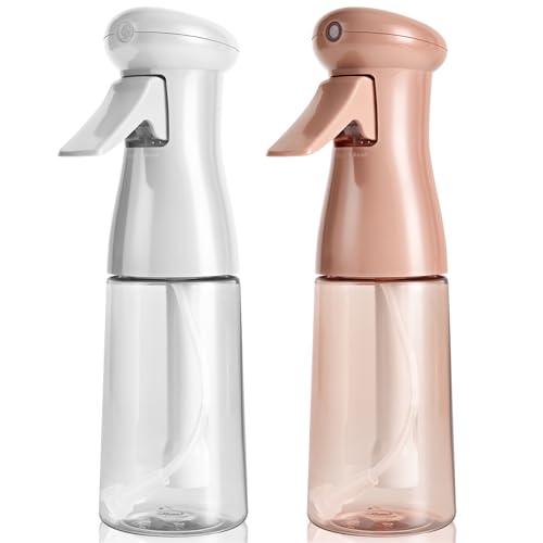 Spray Bottle for Hair, Continuous Mister, 2 Pack, 6.8 Oz, White&Terracotta - color: White & Terracotta, 2 Pack