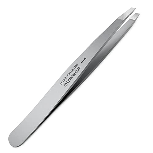 Stainless Steel Precision Eyebrow Tweezers Flat Tweezers for Eyebrows for Women-for Facial Hair and Ingrown Hair Removal Beauty Tools - color: 1 Pack (Flat)