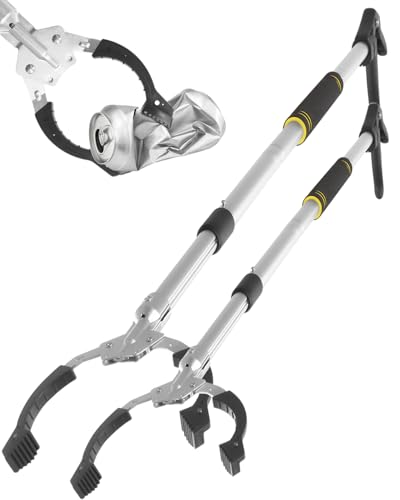 2PCS Grabber Reacher Tool, 53 Inch Trash Picker Upper Grabber Aluminum Lightweight Long Reach Trash Grabber Tool for Yard, Garden & Home (2PCS/53Inch) - size: 2PCS/53 Inch