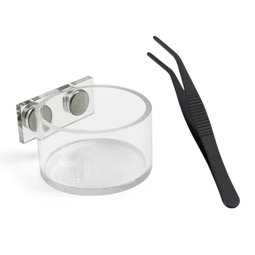 Jumping Spider Feeding Dish Set, Magnetic Water Bowl, Reptile Feeding Tongs, Jumping Spider Enclosure Accessories