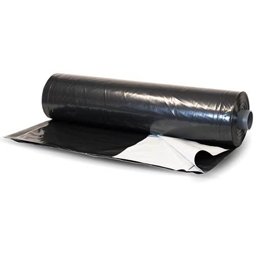 Farm Plastic Supply - Black & White Greenhouse Plastic Sheeting - 6 mil - (12' x 10') - 90% Reflective Green House Covering Film for Farming, Gardening, Agriculture - size: 12' x 10'