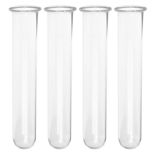4Pcs Hydroponic Glass Tube Vases for Plant Propagation