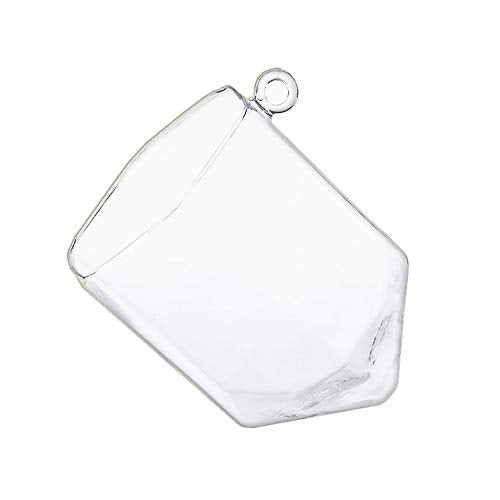 WGV Hanging Geometric Glass Terrarium, Length 5.5", Width 4.75", Height 6", Hexagon Frameless DIY Air Succulent Planter Votive Tea Light Candle Home Garden Outdoor Decor 1 Piece - size: Hexagon