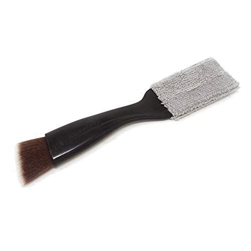 yueton Double Ended Portable Cleaning Brush Mini Hand Held Magic Brush Duster for House, Car, Office (Black) - color: Black