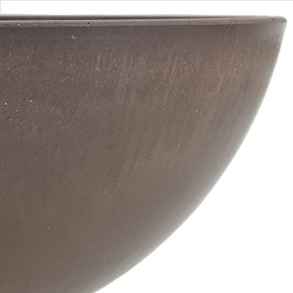 PSW Pot Collection Shallow Garden Bowl Planter for Succulents, Bonsai, Fairy Gardens, Herbs, 8-inch, Chocolate (Pack of 2) - color: Chocolate, size: 8 Inch (Pack of 2)