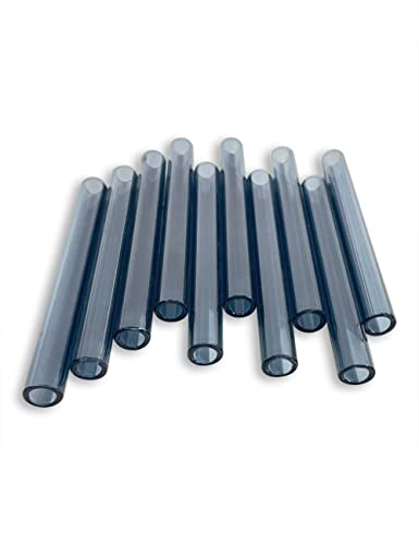 Grey 4 Inch 10 Pcs Borosilicate Glass Tubes, 12mm OD, 2mm Wall - color: Gray, size: 4 Inch