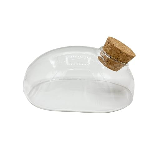 Silver Circle Products Unique Gardener: Glass Terrarium - Mouse with Cork Lid - Gardening Planter, Glass, for Succulents, Herbs, Plants, Flowers & More - style: Single