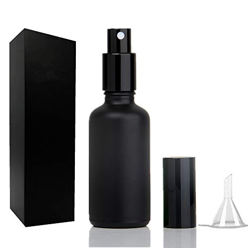 Shining Craft Cocktail Atomizer Sprayer - 1.7OZ / 50ml, Cocktail mister Vermouth Spritzer Bitters Spray Bottle for Cocktails Portable Perfume Refillable Sprayer, SC008 (Black)