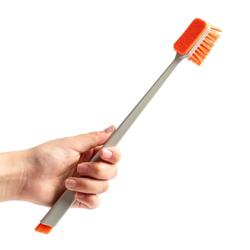 Small Fish Tank Cleaner Brush, Algae Scraper for Aquarium,11.8IN - color: Orange