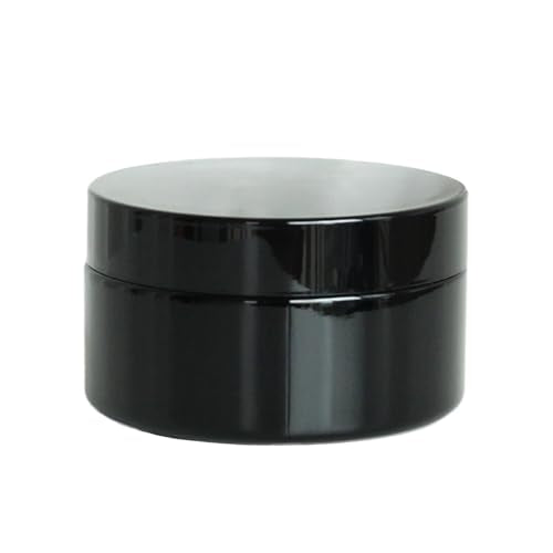 Matoolser Black Glass Storage Jar 100ml (3.38 fl oz) Wide Mouth Airtight UV Protection Container for Spice Coffee Matcha