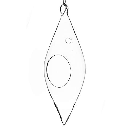 WGV Glass Hanging Plant Terrarium, Width 3", Height 9", Droplet DIY Succulent Air Planter Clear Tea Light Votive Candle Holder for Event Home Garden Outdoor Decor, 1 Piece - size: Droplet