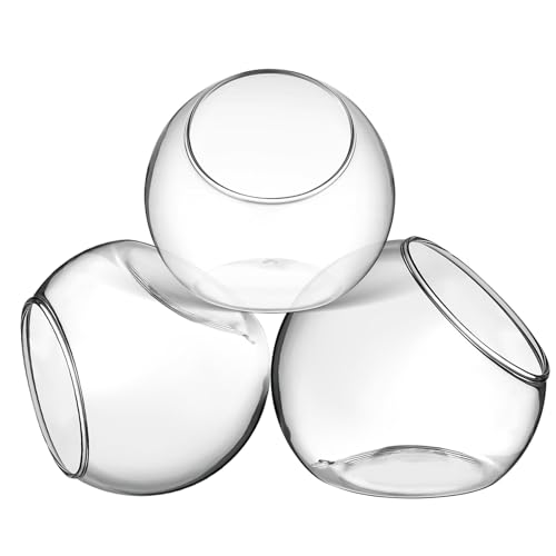 COLLBATH 3 Pcs Air Plant Planter Globe Terrarium Centerpiece Air Plant Pot Fern Plant Terrarium Succulent Orbs Clear Bowl Succulent Planter Hydroponics Flower Pot Stand Glass