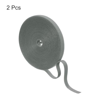 HARFINGTON 2pcs Garden Plant Tape 33ft 25/64" Reusable Garden Plant Ties Strap Nylon Plant Twist Tie for Plant Gardening Home Office, Grey - color: Gray, size: 33ft x 25/64"