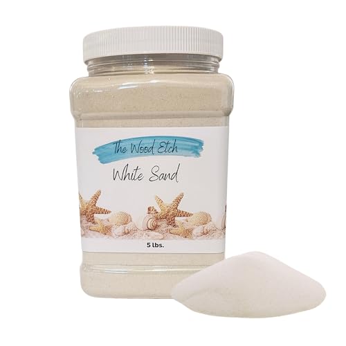 5 lb Natural White Sand for Sandbox, Sand Art, Home Decor, Sensory Bin, Aquarium & More, Odorless, Non-Toxic, Safe for Kids & Pets, Versatile, and Clump-Free for Easy Handling - size: 5 LB