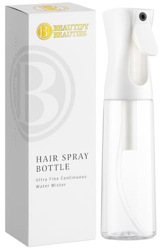 BeautifyBeauties Continuous Spray Bottle for Hair, 10.1 oz Mister Spray | Perfect for barbers, salons, household cleaning, watering plants, pet care, ironing & essential oil scents - color: Clear, size: 10.1 Ounces