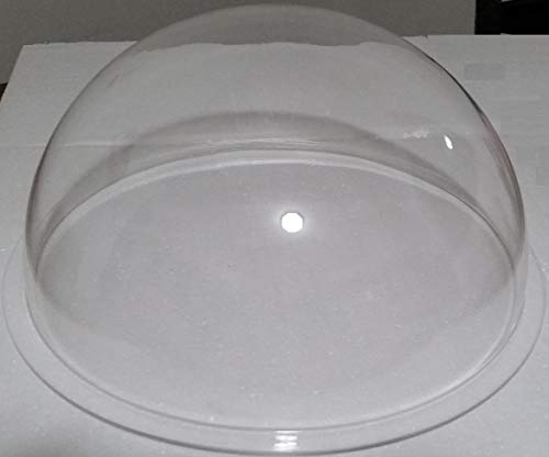 Acrylic Dome/Plastic Hemisphere - Clear - 15" Diameter, 3/4" Flange with No Pre-Drilled Holes - size: 15"
