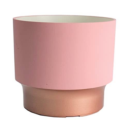The HC Companies 7 Inch Sprite Succulent Pot 6.95"x6.95"x6.21Inch in Blush with Copper Bottom Color - color: Blush With Copper Bottom Color, size: 7", style: Pack of 1