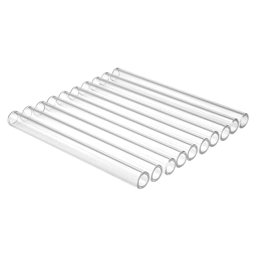 10 Pcs 5 Inch Glass Tubes, PQAPGT Clear tubing, 12mm OD, 2mm Wall - size: 5 Inch