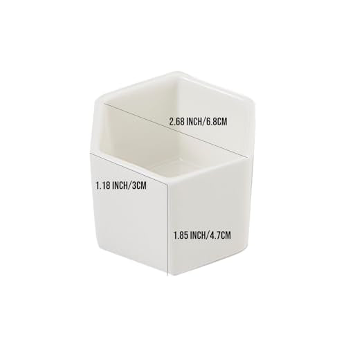 FLOWERPLUS Planter Pots Indoor, 7 Pack 2.75" Modern White Ceramic Hexagon