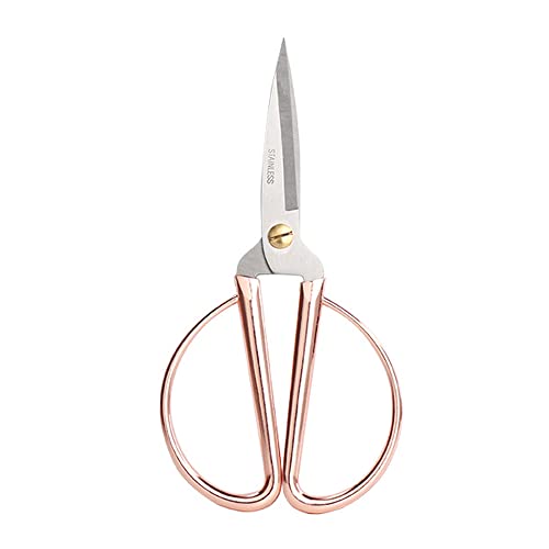 6 Inch All Stainless Steel Sewing Scissors, Sharp Tailor Scissors for Embroidery, Sewing, Craft, DIY Art Work & Daily Use for Home Office School Rose Gold - color: Rose Gold, size: 6"