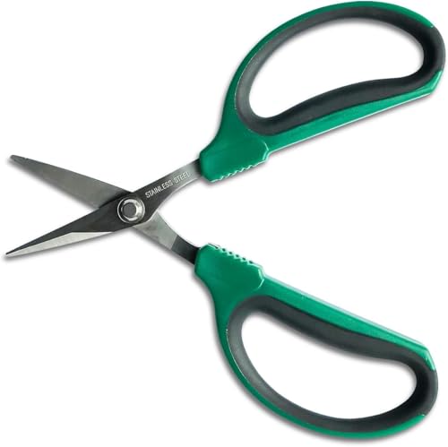 1PC Premium Bonsai Scissors - Professional Trimming Shears with 40mm Straight Sharp Stainless Steel Blades (Dark Green)