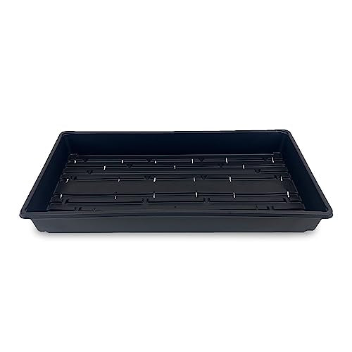 10 Plant Growing Trays (WITH Drain Holes) - 20" x 10" - Perfect Garden Seed Starter Grow Trays: For Seedlings, Indoor Gardening, Growing Microgreens, Wheatgrass & More - Soil or Hydroponic - size: Pack of 10