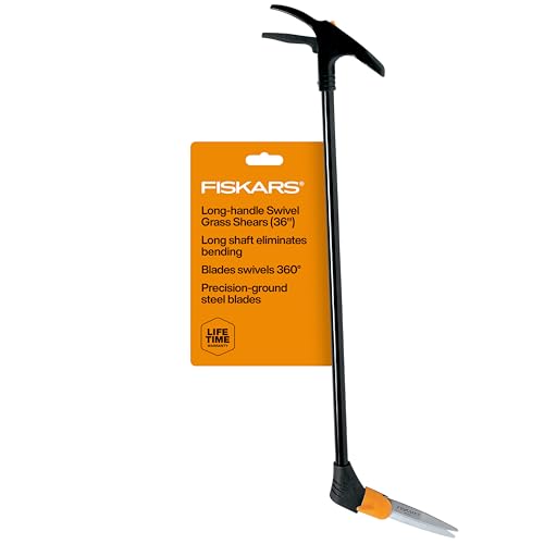 Fiskars Grass Shears, Long Handle, 36" Handle Lawn Shears for Trimming Grass while Standing, Lawn Cutter with 360-Degree Swivel Blade - style: Long-Handled