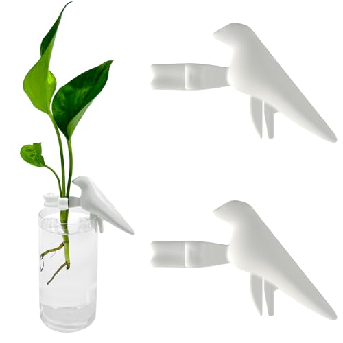 Plant Propagation Station-Plant Support for Cuttings, Shoots, Stems, and Sprouts, Plant Stem Support,Plant Propagation Buddy,2 Cute Gardening Gifts for Women,Propagation Vases for Plants. (2, White)