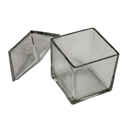 Creative Co-Op 45-Ounce Glass House Shaped Jar with Lid, Clear - size: 45-Ounce