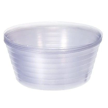 MECCANIXITY Plant Pot Saucer 8 Inch Plastic Round Flower Drip Tray for Indoor Outdoor, Clear Pack of 10 - size: 20.3x8.5cm
