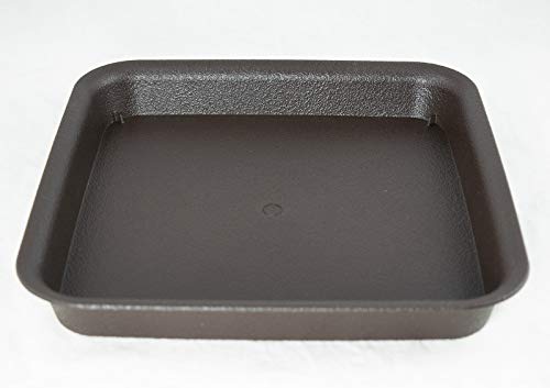 Yubonzai Heavy Duty Dark Brown Square Plastic Humidity/Drip Tray for Bonsai Tree and House Indoor Plants - 4.5" to 20.25" (10"x 10"x 1.5") - size: OD 10"x 10"x 1.5" / ID 8.75"x 8.75"x 1.25"