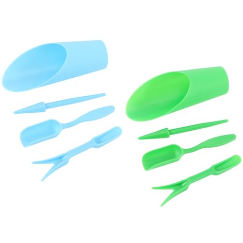 2 Set Plastic Garden Shovel Hand Tools, Transplanting Succulent Cultivation Digging Scoops Kits for Flower Planting