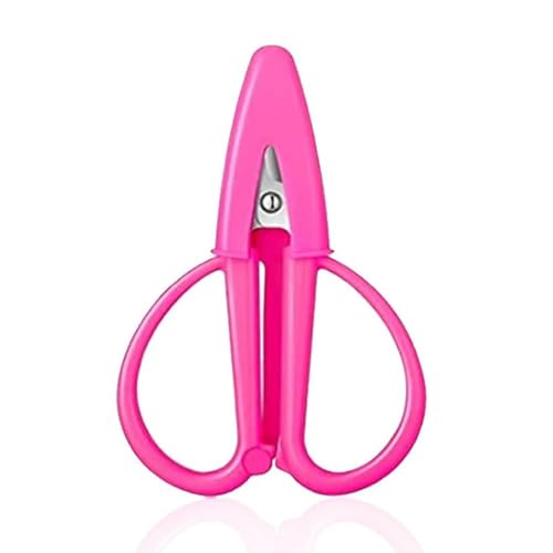 Mini Scissors Set Travel Sized Tiny Small Scissors with Cover Portable Snips for Sewing Crafts and Yarn Pink - color: Pink, size: 1 Pack