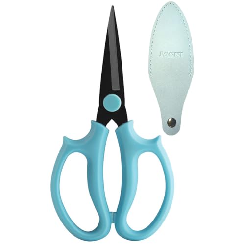 Garden Pruning Shears Scissors with Comfort Grip Handle, Premium Steel Professional Floral Scissors, Perfect for Arranging Flowers, Pruning, Trimming Plants, Gardening Tool (Pointed blue) - color: Pointed Blue