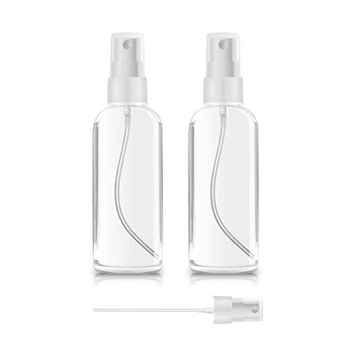 2 Pack Small Spray Bottles 1oz Clear Plastic Empty Refillable Mini Spritzer - color: 2 Pack, size: 1 Ounce