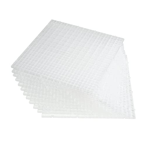12 Pcs Aquarium Fish Tank Divider Plastic Egg Crate, L | Filter Bottom Tray Grid, Isolation Board, Partition Net Pane Separator - size: L 12pcs