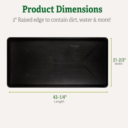 Gardener's Supply Company Jumbo Boot Tray | Multi-Purpose All Weather Waterproof Indoor and Outdoor Shoes Mat Made with Recycled Plastic | 43-1/4" L x 21-2/3" W x 2" D - size: 43.3" x 21.7" x 2" (1-Pack)