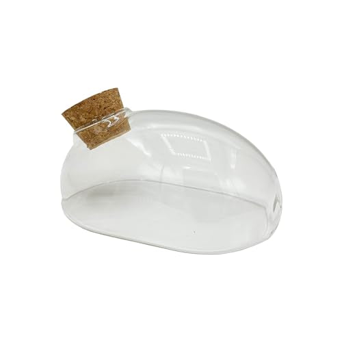Silver Circle Products Unique Gardener: Glass Terrarium - Mouse with Cork Lid - Gardening Planter, Glass, for Succulents, Herbs, Plants, Flowers & More - style: Single