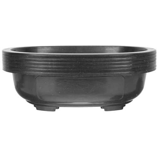 ERINGOGO 6 PCS Bonsai Training Pots, 12'' Oval Bonsai Planter Pot with Drainage Hole, Plastic Large Deep Flower Pot Plants Growing Pots for Nursery, Garden, Balcony