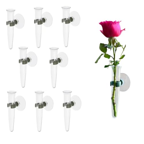 8 Suction Cup Flower Water Tubes, Plant Propagation Flower Tubes