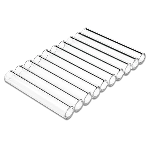 3 Inch Borosilicate Glass Tubes, 10 Pack Clear Tubing, 12mm OD, 2mm Wall - size: 3 Inch