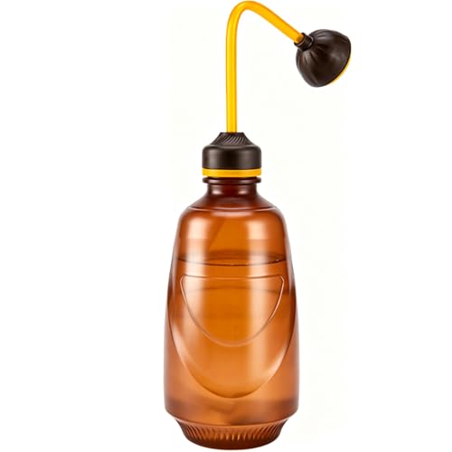 Watering Can for Seedlings,0.45L (Brown) | Tiny Watering Bottle For Small Desk Plants Andsucculent plants - color: Brown