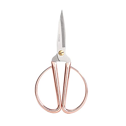 5 Inch All Stainless Steel Sewing Scissors, Sharp Tailor Scissors for Embroidery, Sewing, Craft, DIY Art Work & Daily Use for Home Office School Rose Gold - color: Rose Gold, size: 5"