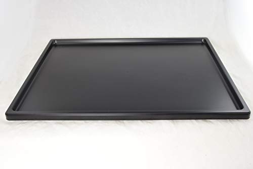 Yubonzai Japanese Rectangular Black Plastic Humidity/Drip Tray for Bonsai Tree & House Indoor Plant - 8.5" to 18" (18"x 13.5"x 0.75") - size: Out 18"x 13.5"x 0.75" / In 16.5"x 12"x 0.5"