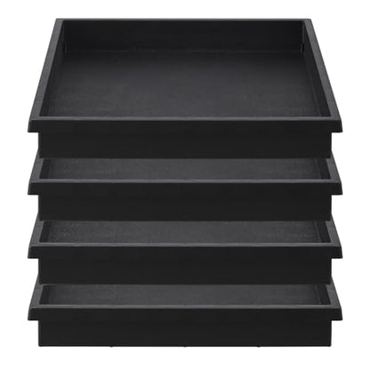 NATSUKY Square Plant Saucer 8 Inch 4 Pack Tray Plastic Pot for Outdoor - size: 8'' (4 Pack)