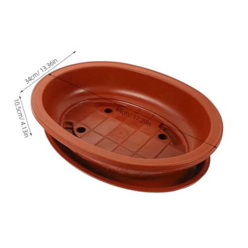 DOITOOL Bonsai Training Pots with Drainage Tray, 17 Inch Oval Bonsai Planter Pot Plastic Plants Growing Tree s Flower for Indoor Outdoor Garden Yard - 17.3 x 13.3 x 4.1 inch