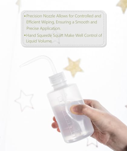Melphoe Tattoo Wash Bottle Squeeze, 2Pcs 250ml Water Squirt Bottle Succulent Watering, Safety Rinse Watering Tools, Tattoo Supplies, Irrigation Sprinkling Can Wash Plant (White) - color: White, size: 8.5 Ounces