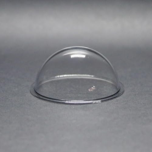 KAYNEY Acrylic Dome with Flange Clear Plastic Hemisphere – Transparent Case for CCTV, Camera Lens, Jewelry, Collectibles & Miniatures – Dustproof Cover for Delicate Items (2.0inch / 50mm) - size: 2.0inch / 50mm